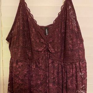 TORRID Plus Size Burgundy Lace Lingerie